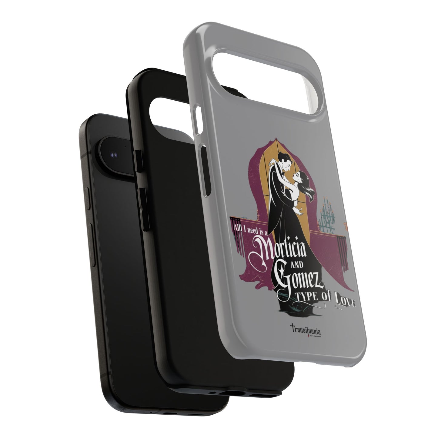 Morticia and Gomez Love Phone Case - Stylish Tough Protection with Gothic Charm