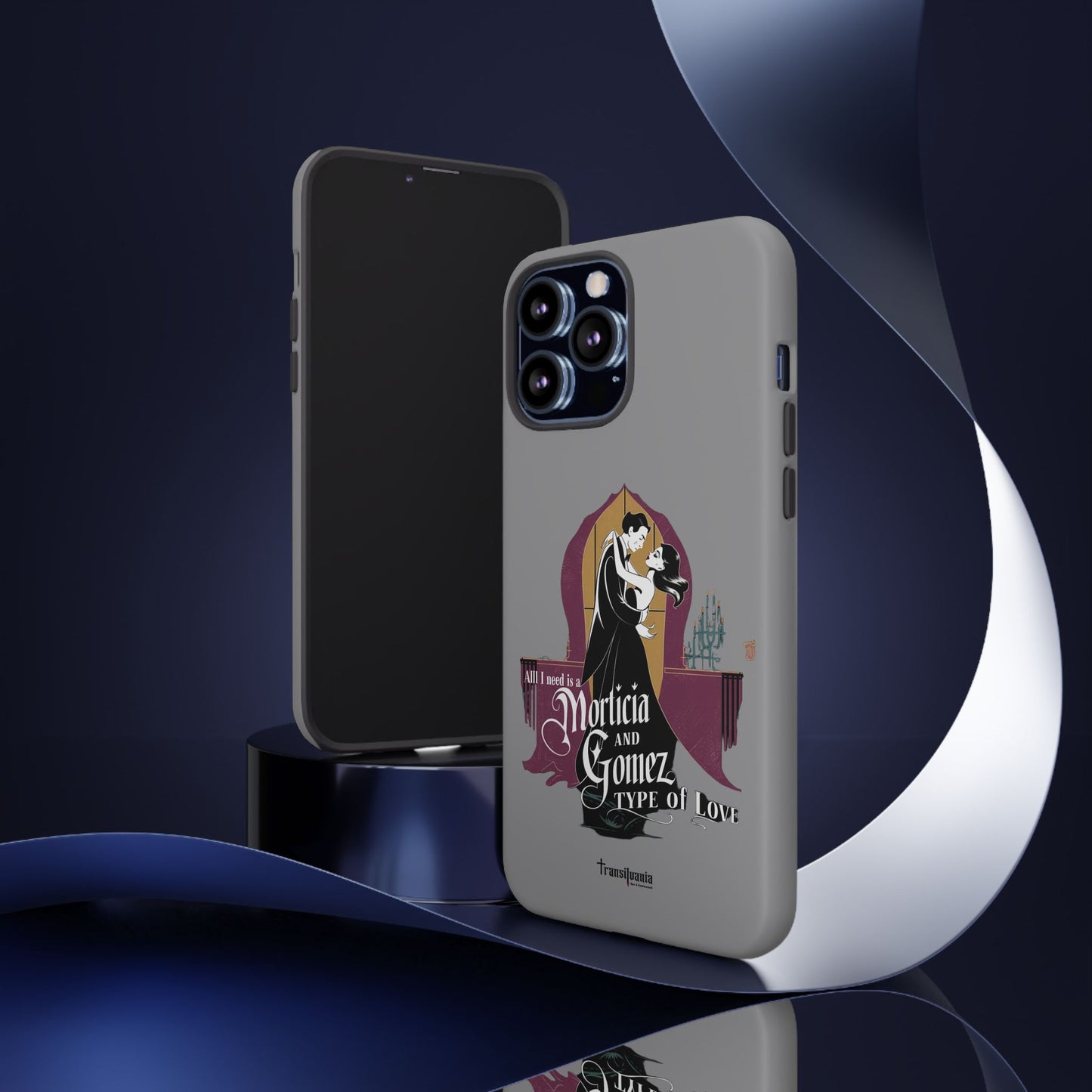 Morticia and Gomez Love Phone Case - Stylish Tough Protection with Gothic Charm