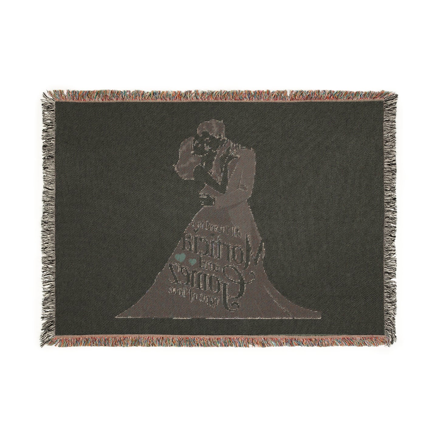 Morticia and Gomez Love Woven Blanket - Cozy Throw for Romantic Nights