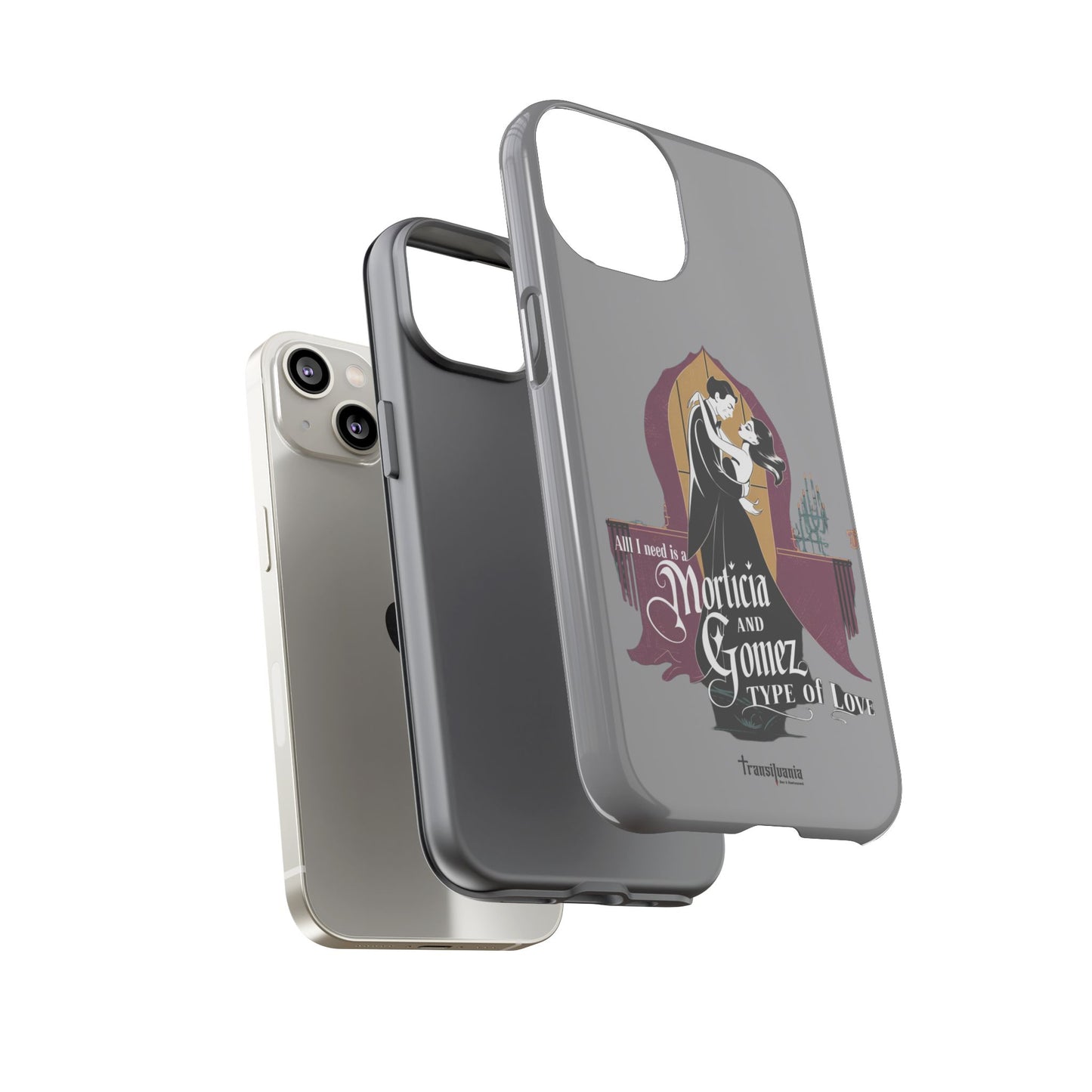 Morticia and Gomez Love Phone Case - Stylish Tough Protection with Gothic Charm