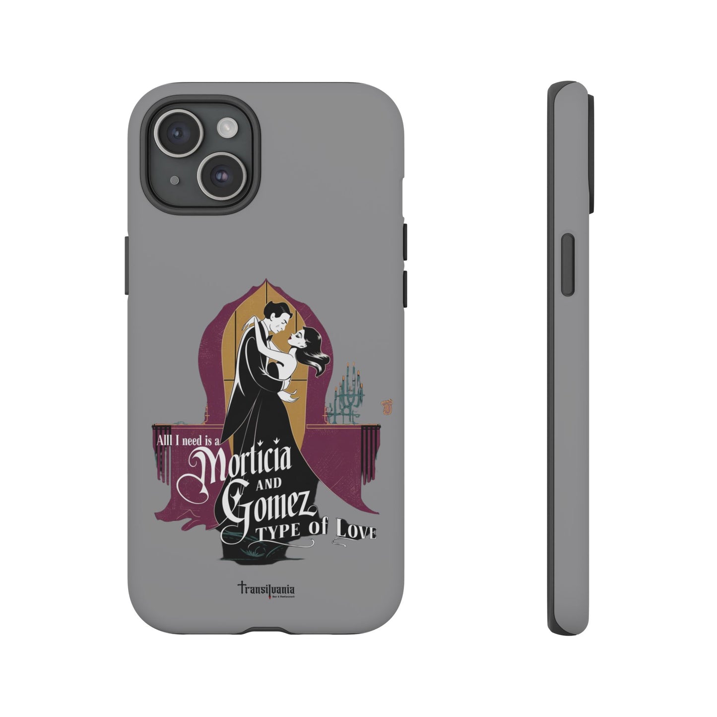 Morticia and Gomez Love Phone Case - Stylish Tough Protection with Gothic Charm