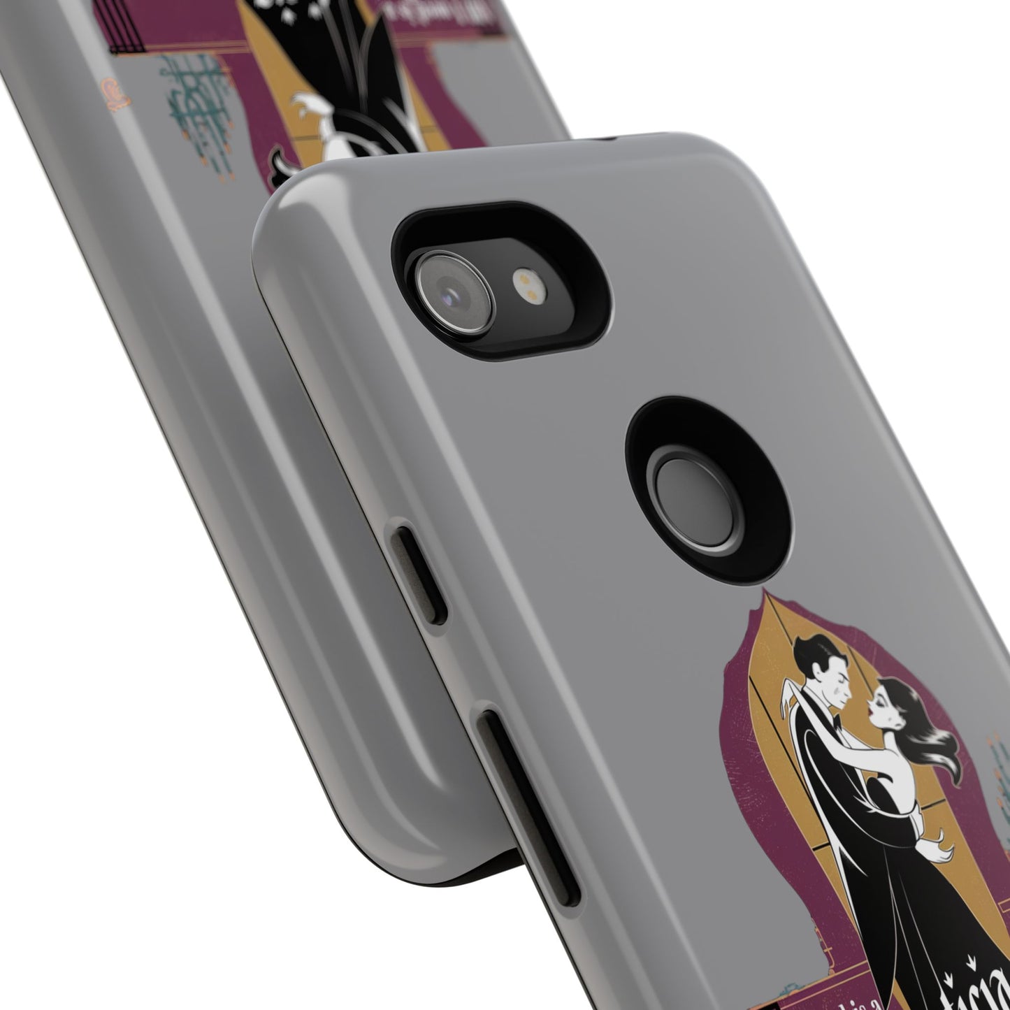 Morticia and Gomez Love Phone Case - Stylish Tough Protection with Gothic Charm