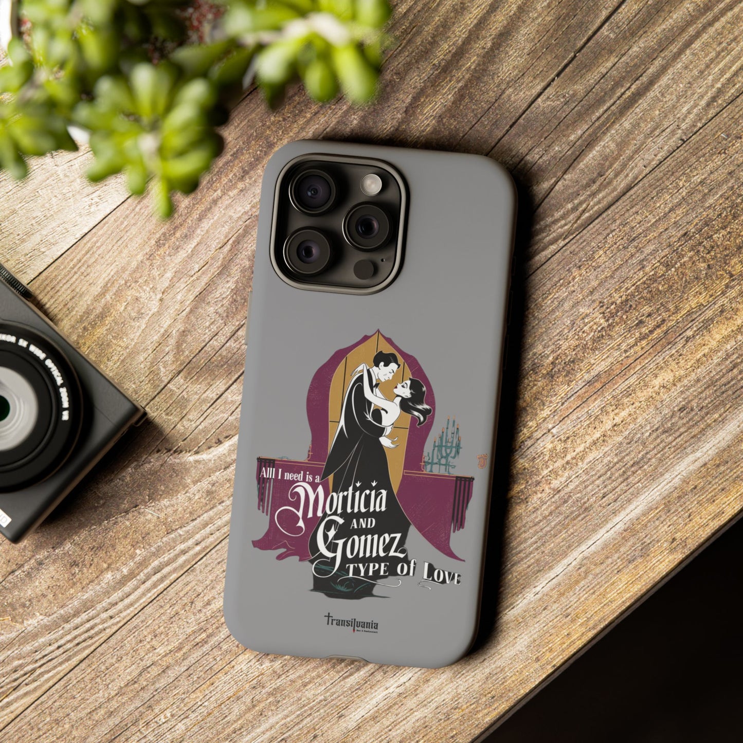 Morticia and Gomez Love Phone Case - Stylish Tough Protection with Gothic Charm