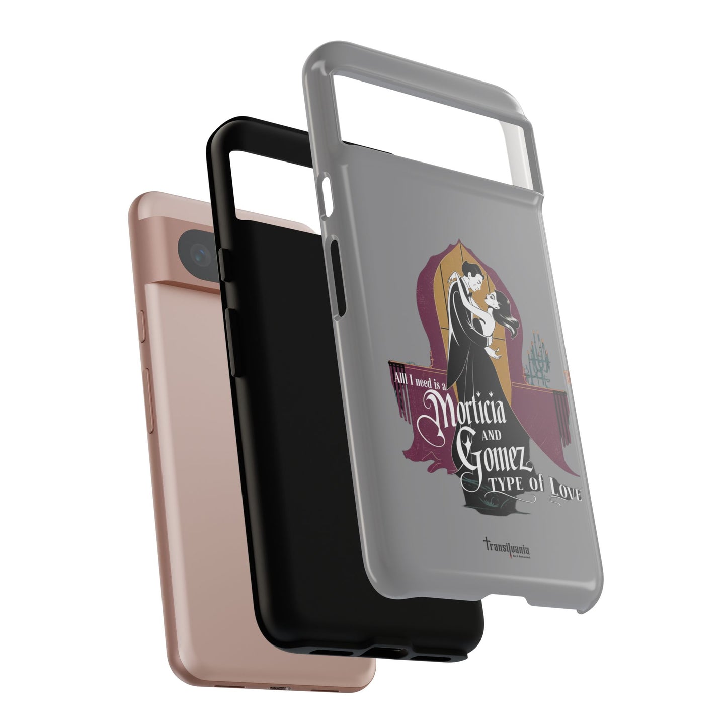 Morticia and Gomez Love Phone Case - Stylish Tough Protection with Gothic Charm