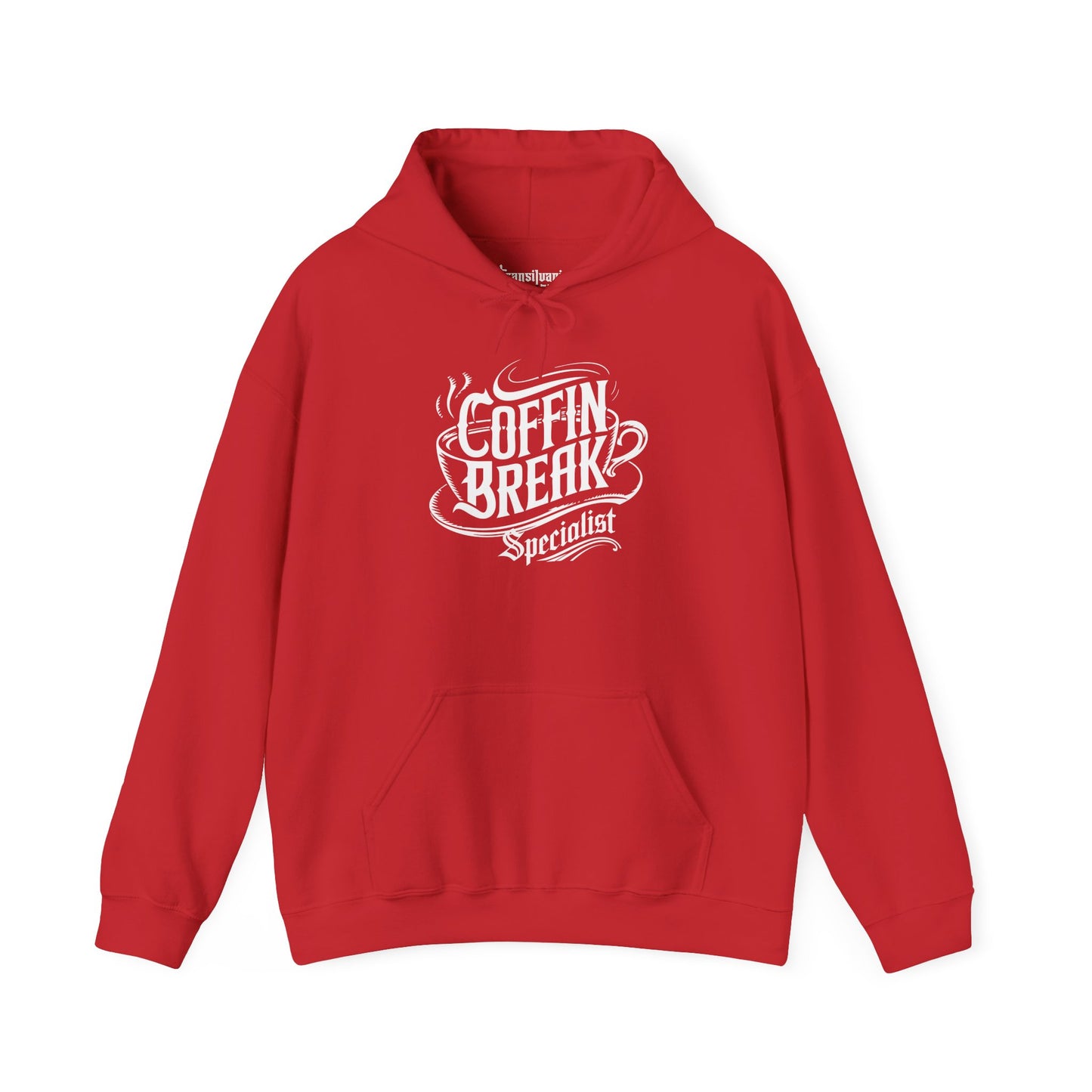 Coffin Break Specialist Unisex Heavy Blend Hoodie - Perfect for Eerie Evenings and Halloween Celebrations