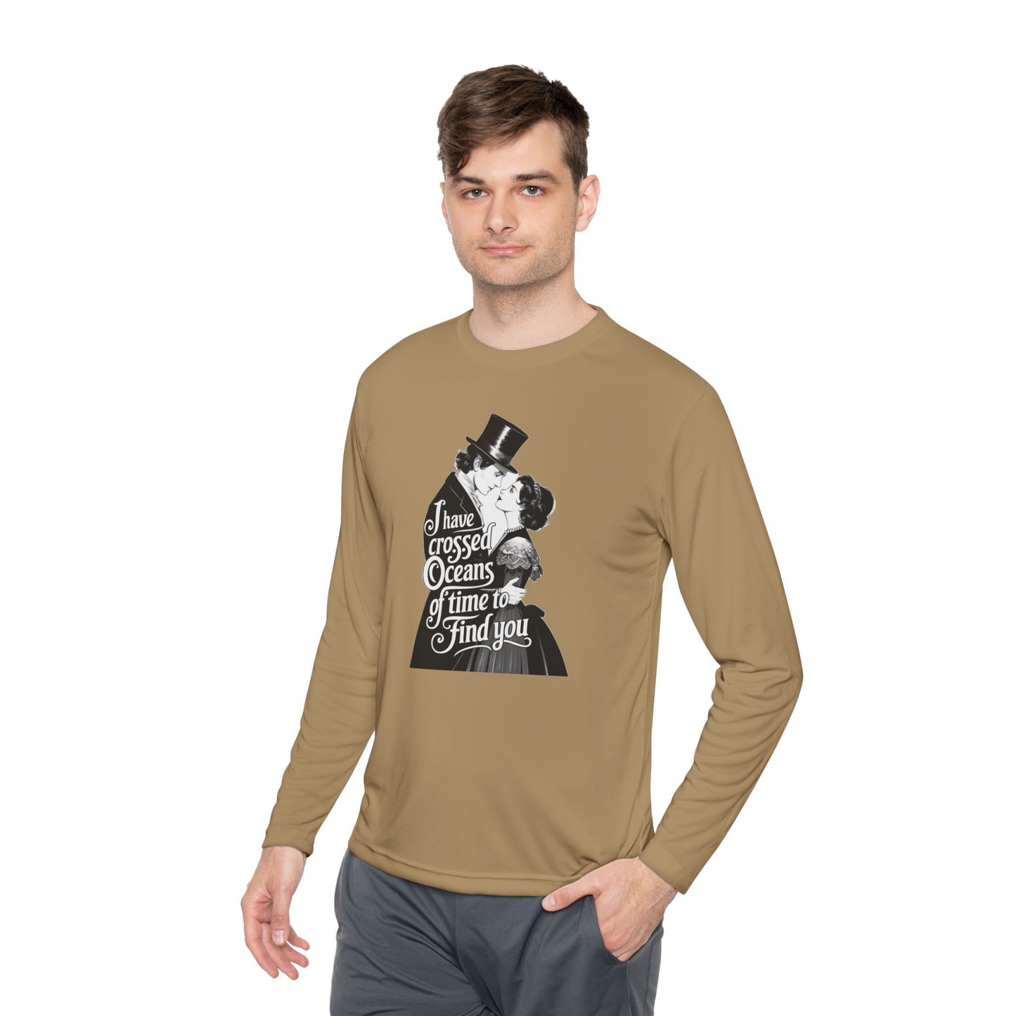 Unisex Lightweight Long Sleeve Tee - 'I Have Crossed Oceans of Time to Find You' Design