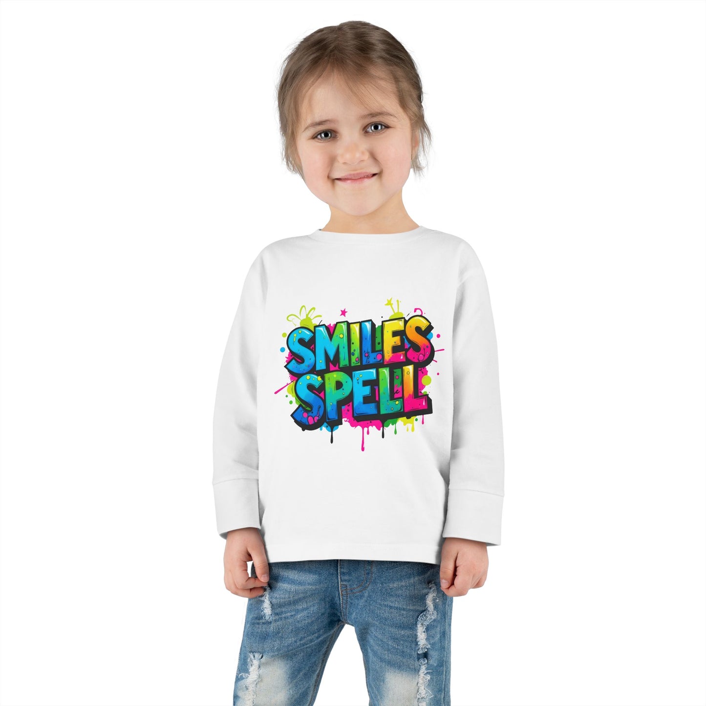 Little Monsters | Smiles Spell | Toddler Long Sleeve Tee | Fun Kids Shirt, Cute Outfit, Playtime Apparel