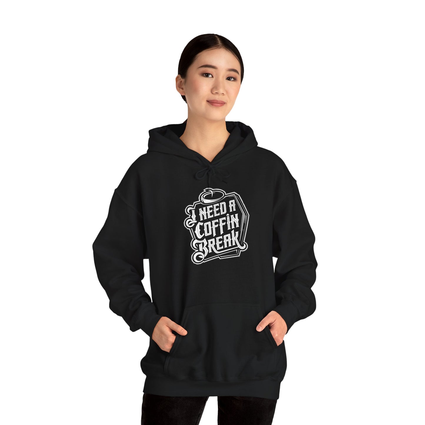 Need a Coffin Break Hoodie - Unisex Heavy Blend Sweatshirt for Halloween Lovers