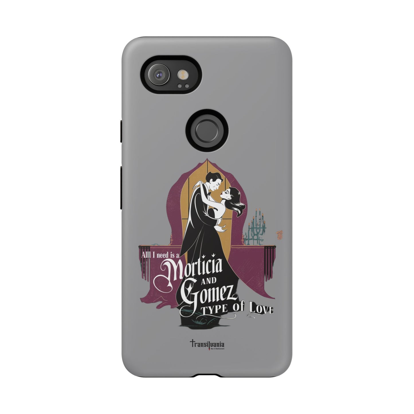 Morticia and Gomez Love Phone Case - Stylish Tough Protection with Gothic Charm