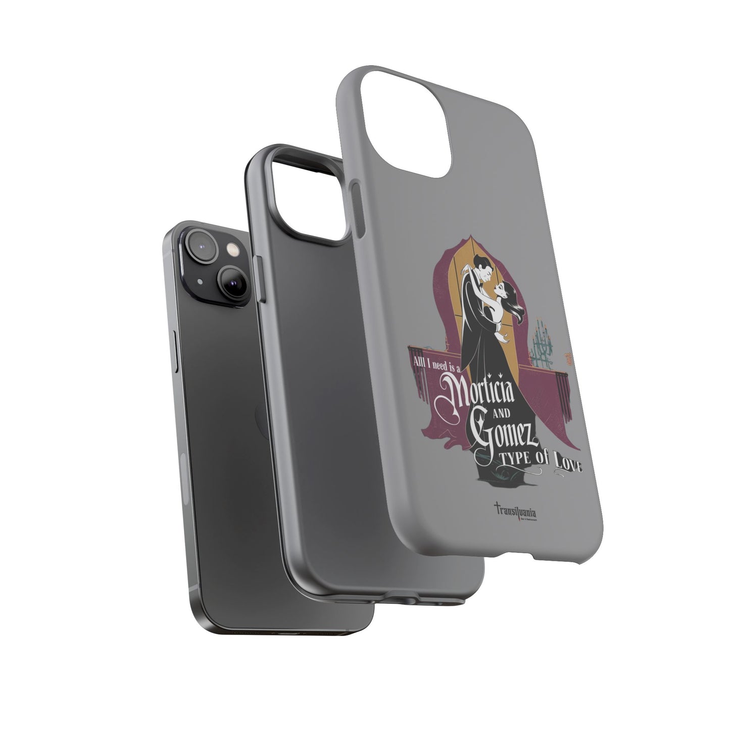 Morticia and Gomez Love Phone Case - Stylish Tough Protection with Gothic Charm