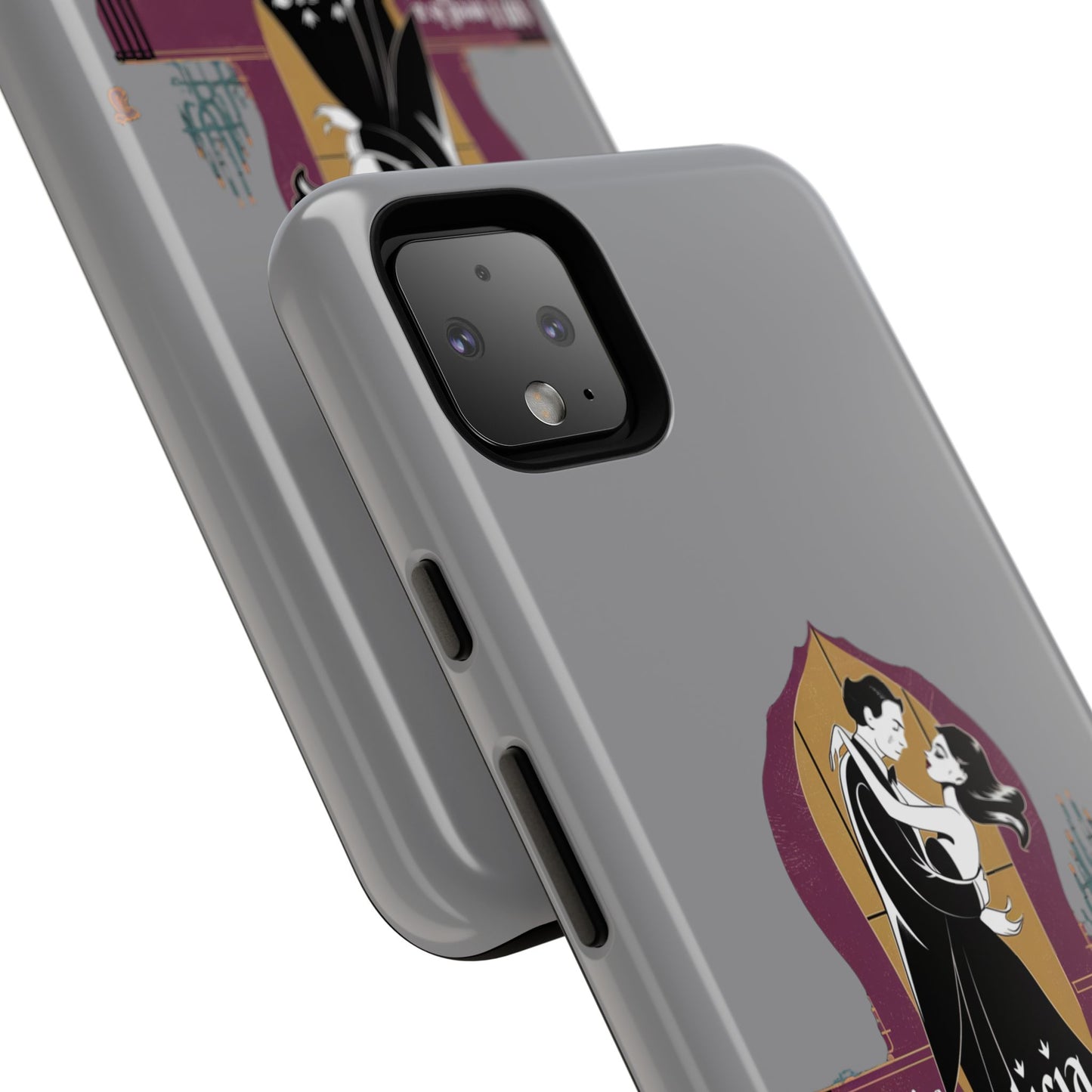 Morticia and Gomez Love Phone Case - Stylish Tough Protection with Gothic Charm