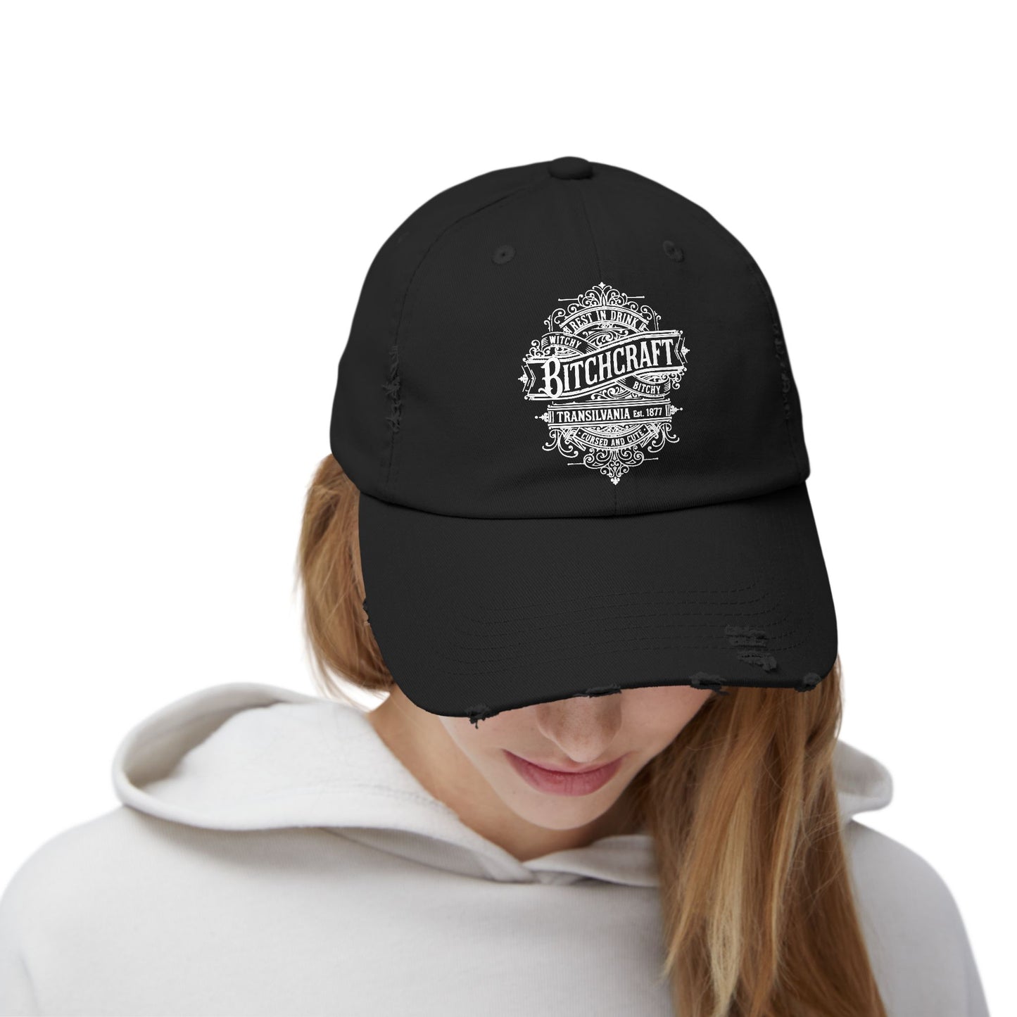 BitchCrafth Distressed Cap - Casual Style Hat for Everyday Use, Gift for Friends, Men and Women, Relaxed Vibe, Fun Occasion