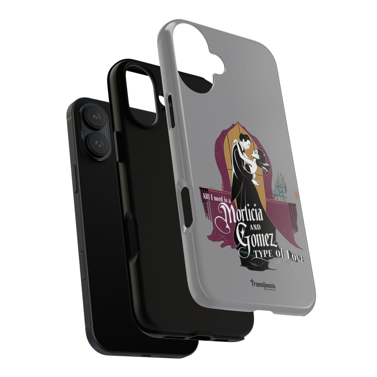 Morticia and Gomez Love Phone Case - Stylish Tough Protection with Gothic Charm