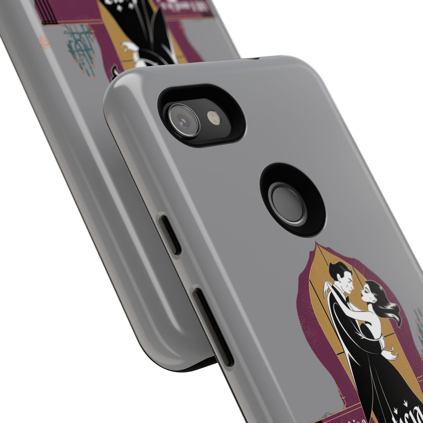Morticia and Gomez Love Phone Case - Stylish Tough Protection with Gothic Charm