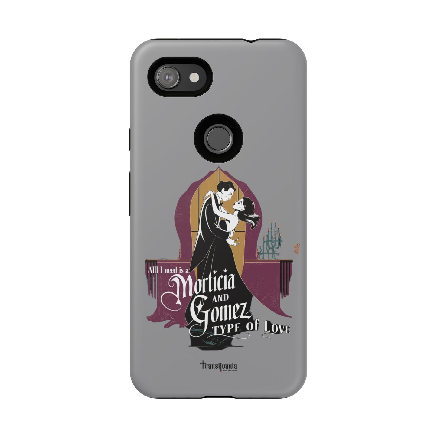 Morticia and Gomez Love Phone Case - Stylish Tough Protection with Gothic Charm