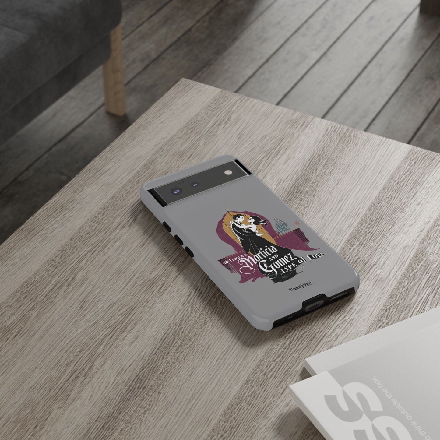 Morticia and Gomez Love Phone Case - Stylish Tough Protection with Gothic Charm