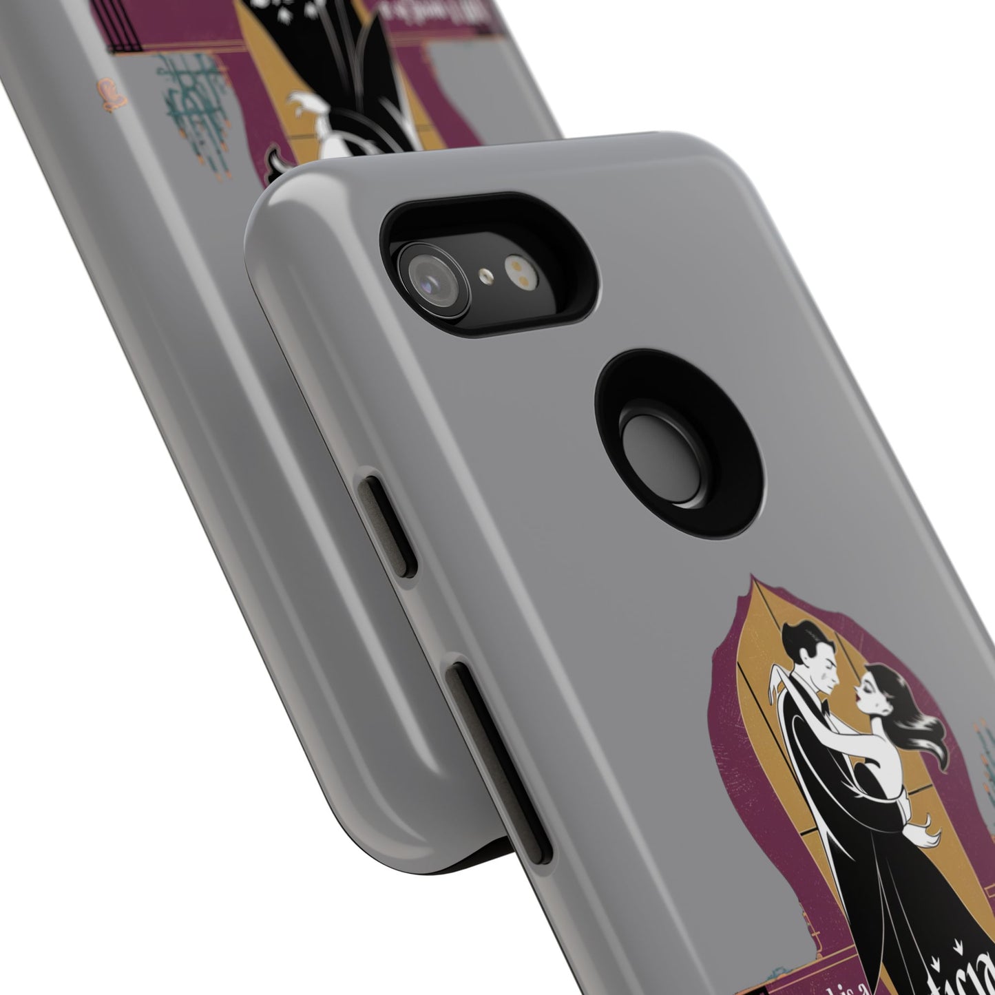 Morticia and Gomez Love Phone Case - Stylish Tough Protection with Gothic Charm
