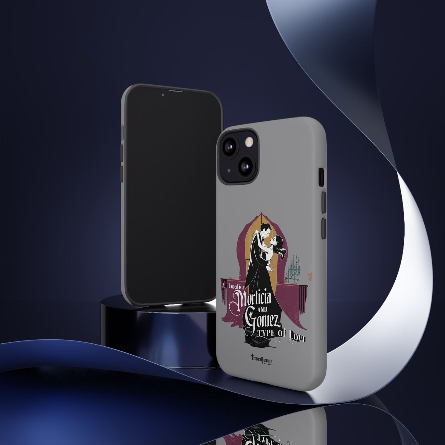 Morticia and Gomez Love Phone Case - Stylish Tough Protection with Gothic Charm