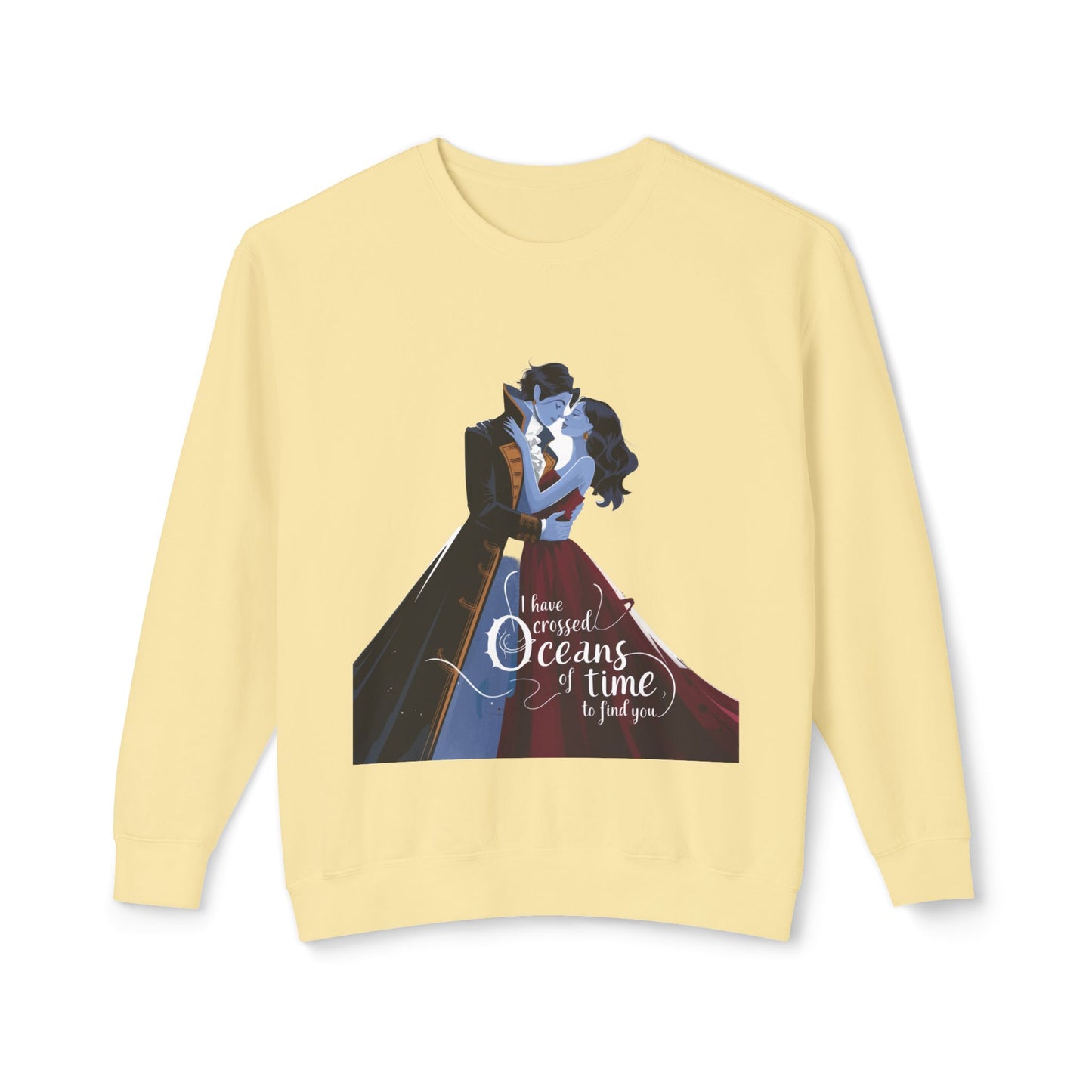Love Across Time Crewneck Sweatshirt - Unisex Romantic Design