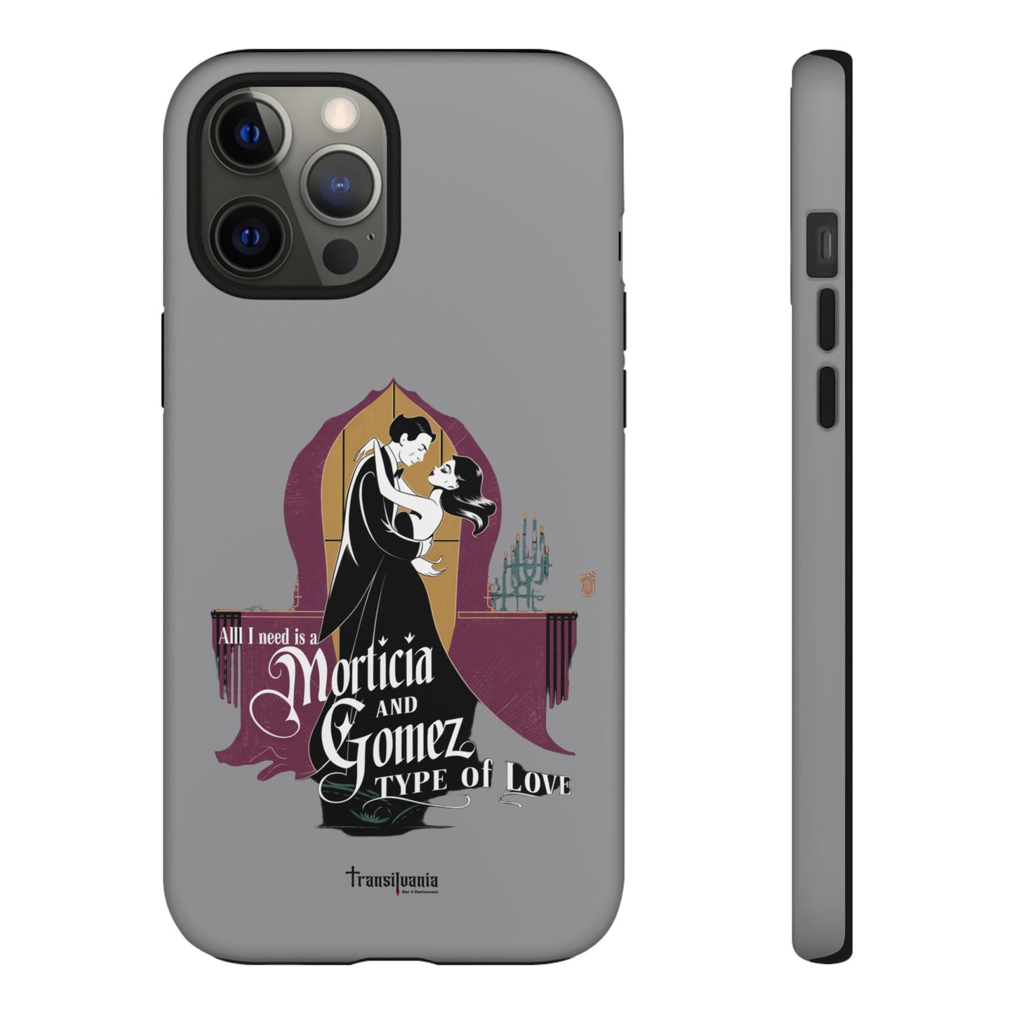 Morticia and Gomez Love Phone Case - Stylish Tough Protection with Gothic Charm