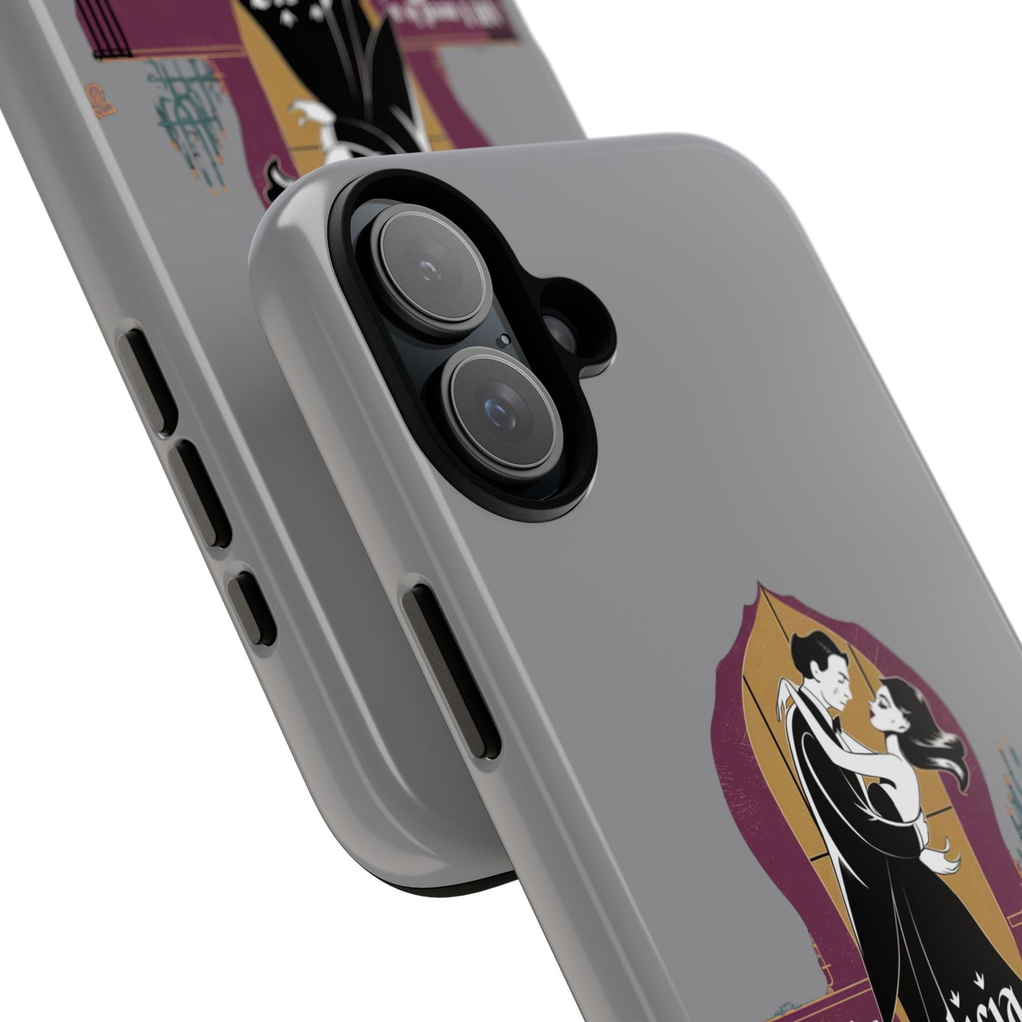 Morticia and Gomez Love Phone Case - Stylish Tough Protection with Gothic Charm