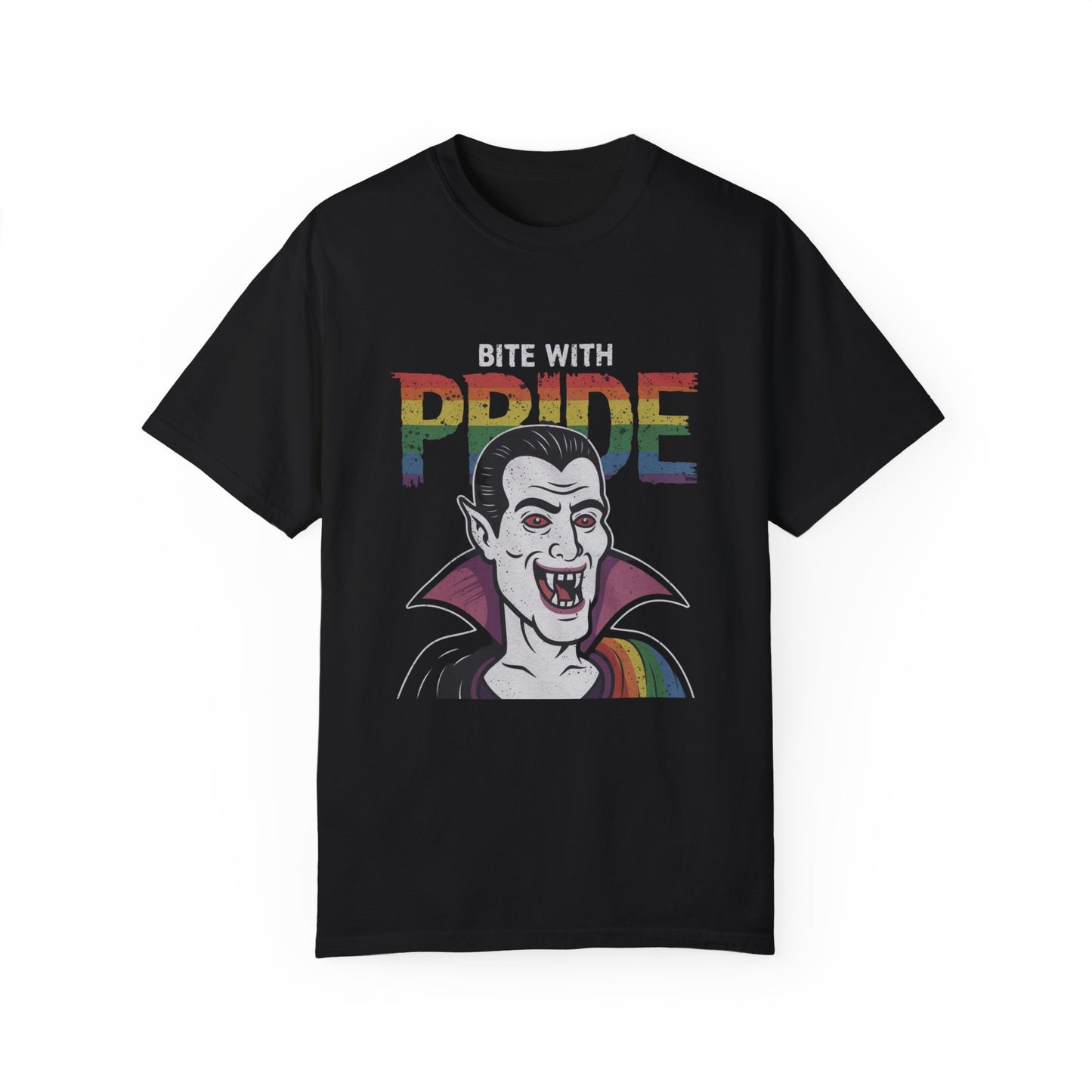Pride-Inspired Vampire T-Shirt - Bite with Pride, Transylvania Back