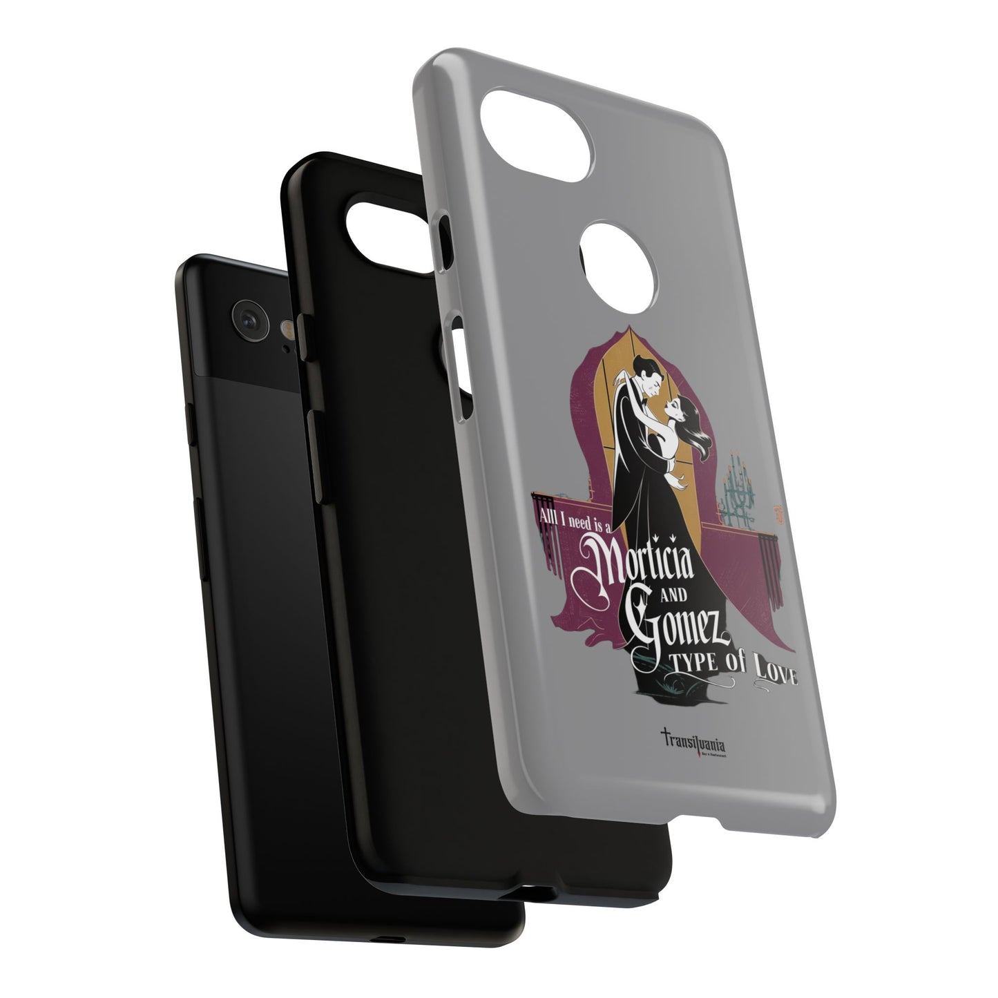 Morticia and Gomez Love Phone Case - Stylish Tough Protection with Gothic Charm