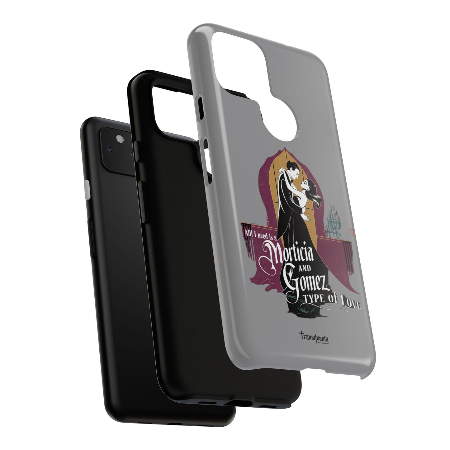 Morticia and Gomez Love Phone Case - Stylish Tough Protection with Gothic Charm