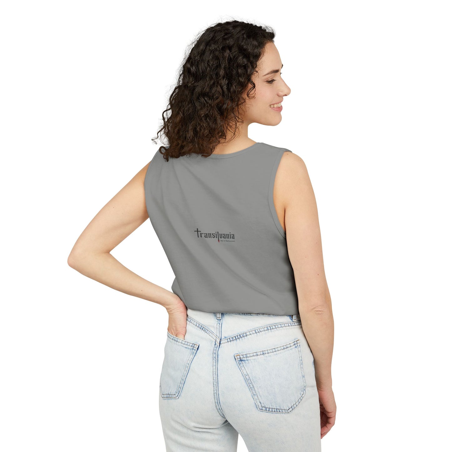 Funny Witches Date Tank Top - Unisex Garment-Dyed Tee for Halloween