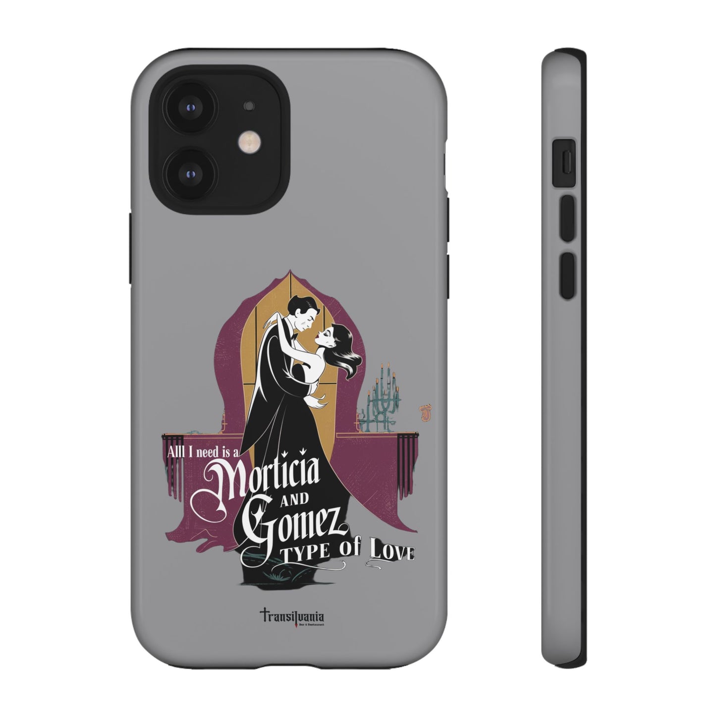 Morticia and Gomez Love Phone Case - Stylish Tough Protection with Gothic Charm