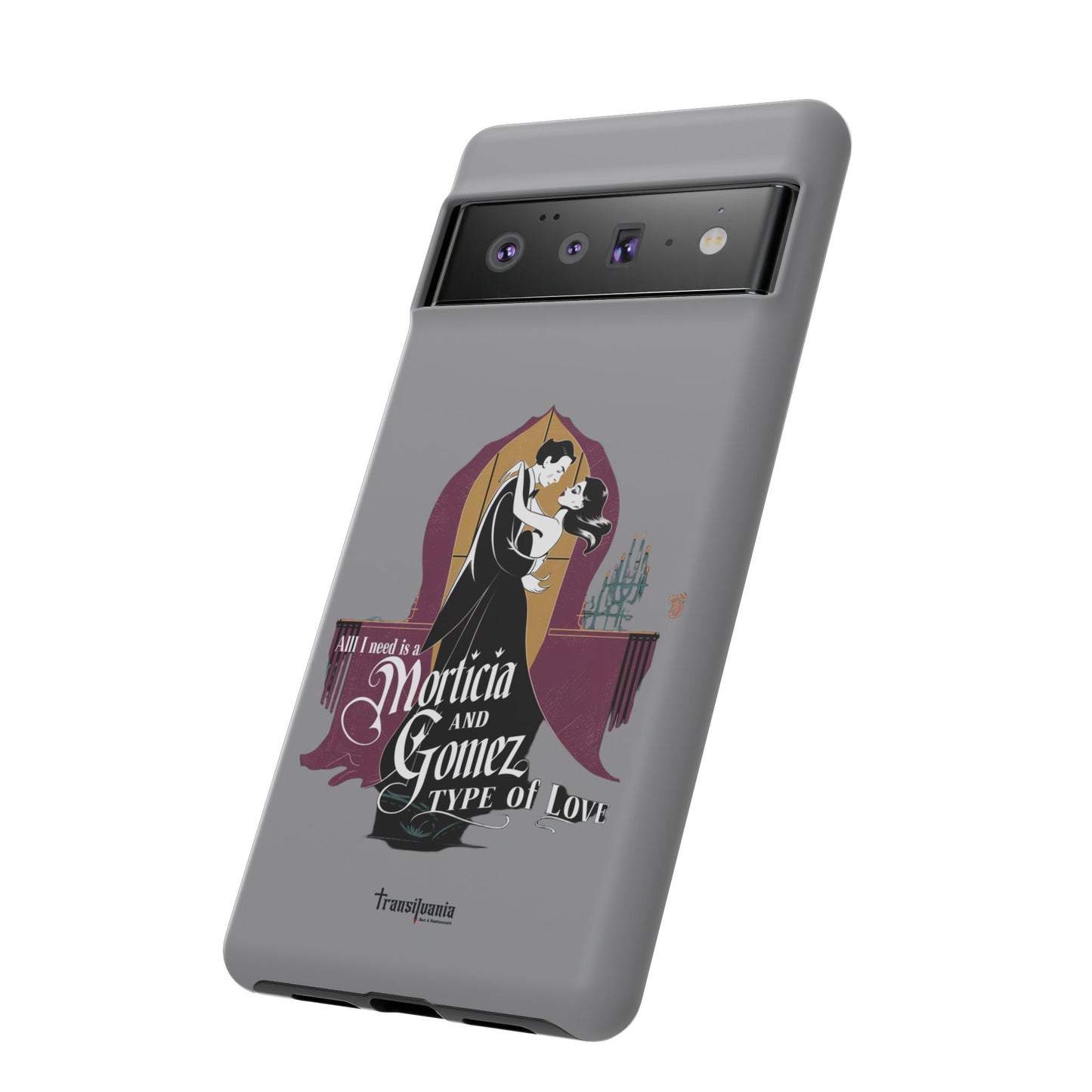 Morticia and Gomez Love Phone Case - Stylish Tough Protection with Gothic Charm