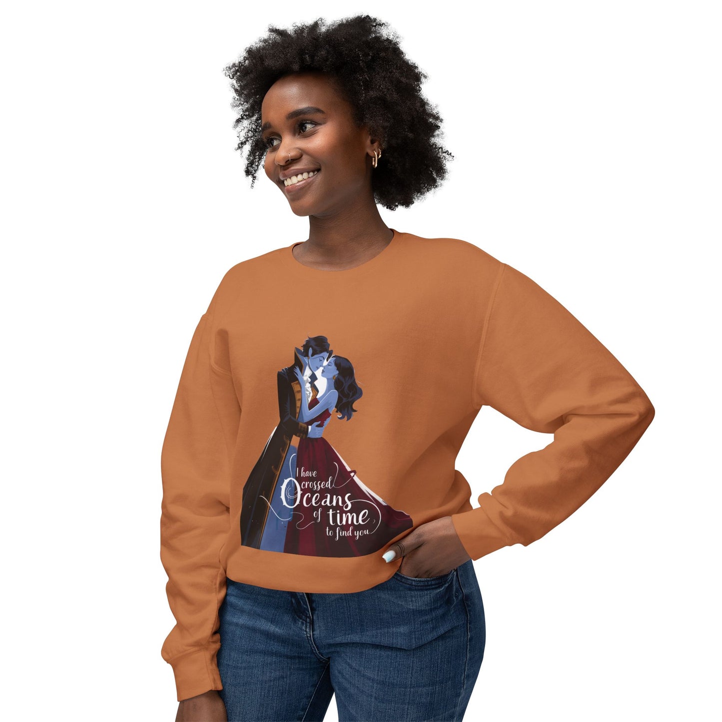Love Across Time Crewneck Sweatshirt - Unisex Romantic Design