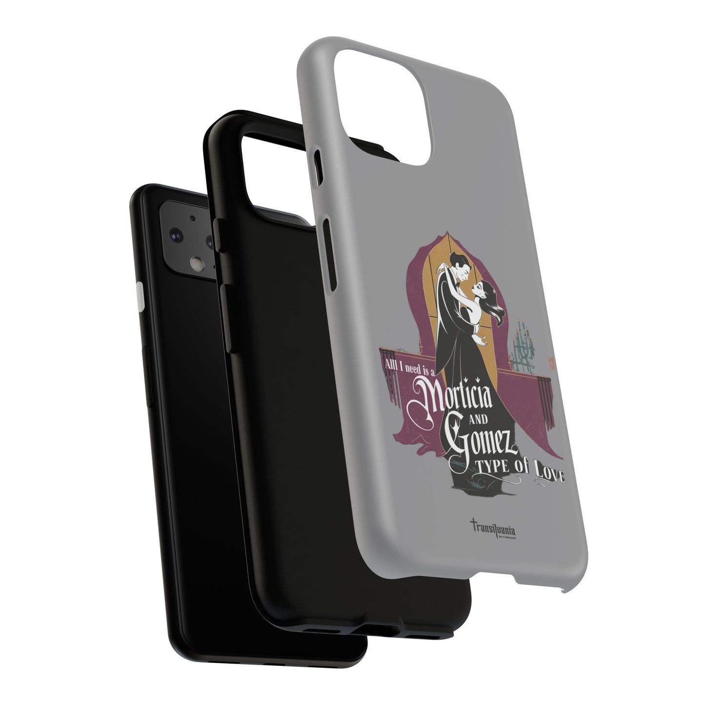 Morticia and Gomez Love Phone Case - Stylish Tough Protection with Gothic Charm