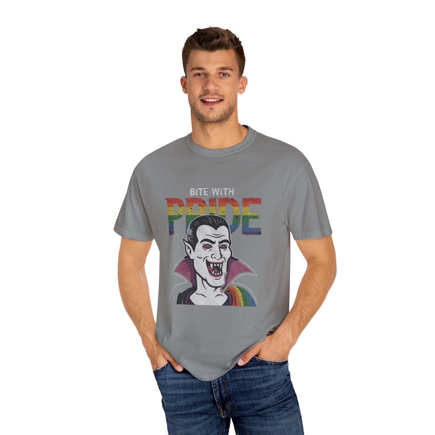 Pride-Inspired Vampire T-Shirt - Bite with Pride, Transylvania Back
