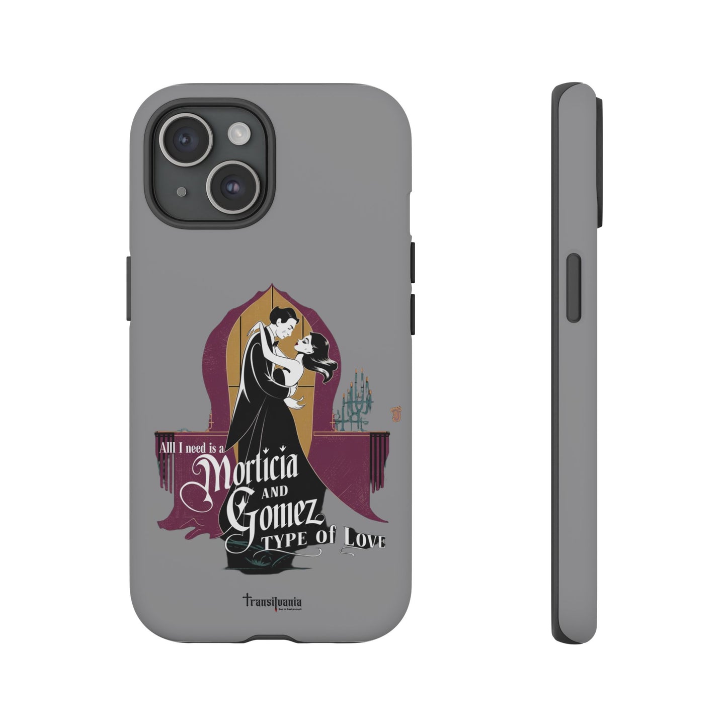 Morticia and Gomez Love Phone Case - Stylish Tough Protection with Gothic Charm
