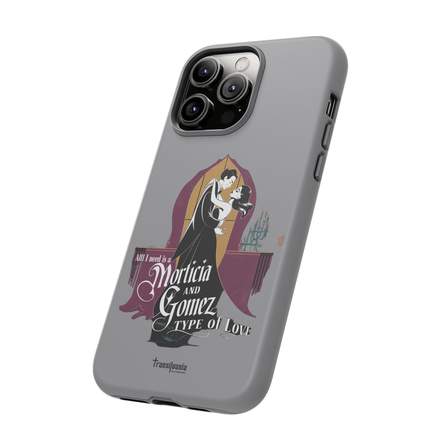 Morticia and Gomez Love Phone Case - Stylish Tough Protection with Gothic Charm