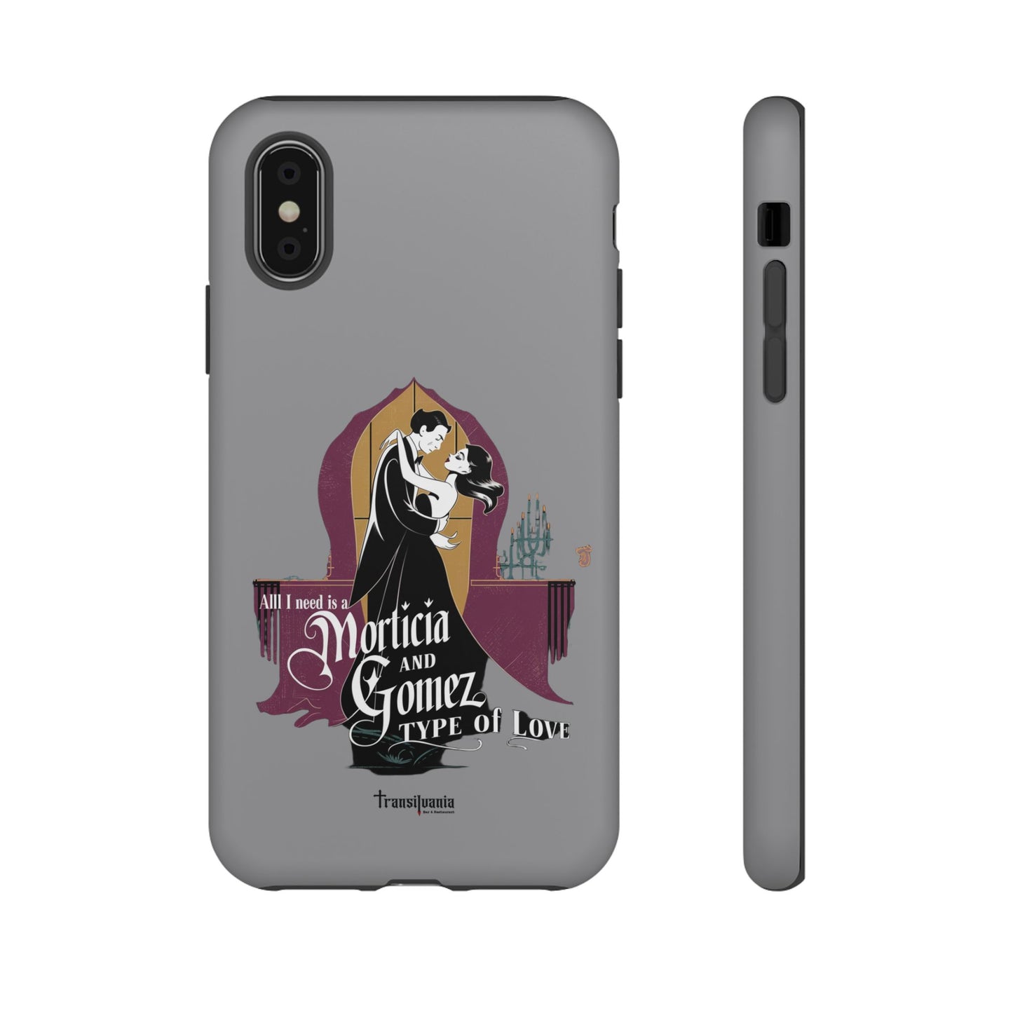 Morticia and Gomez Love Phone Case - Stylish Tough Protection with Gothic Charm