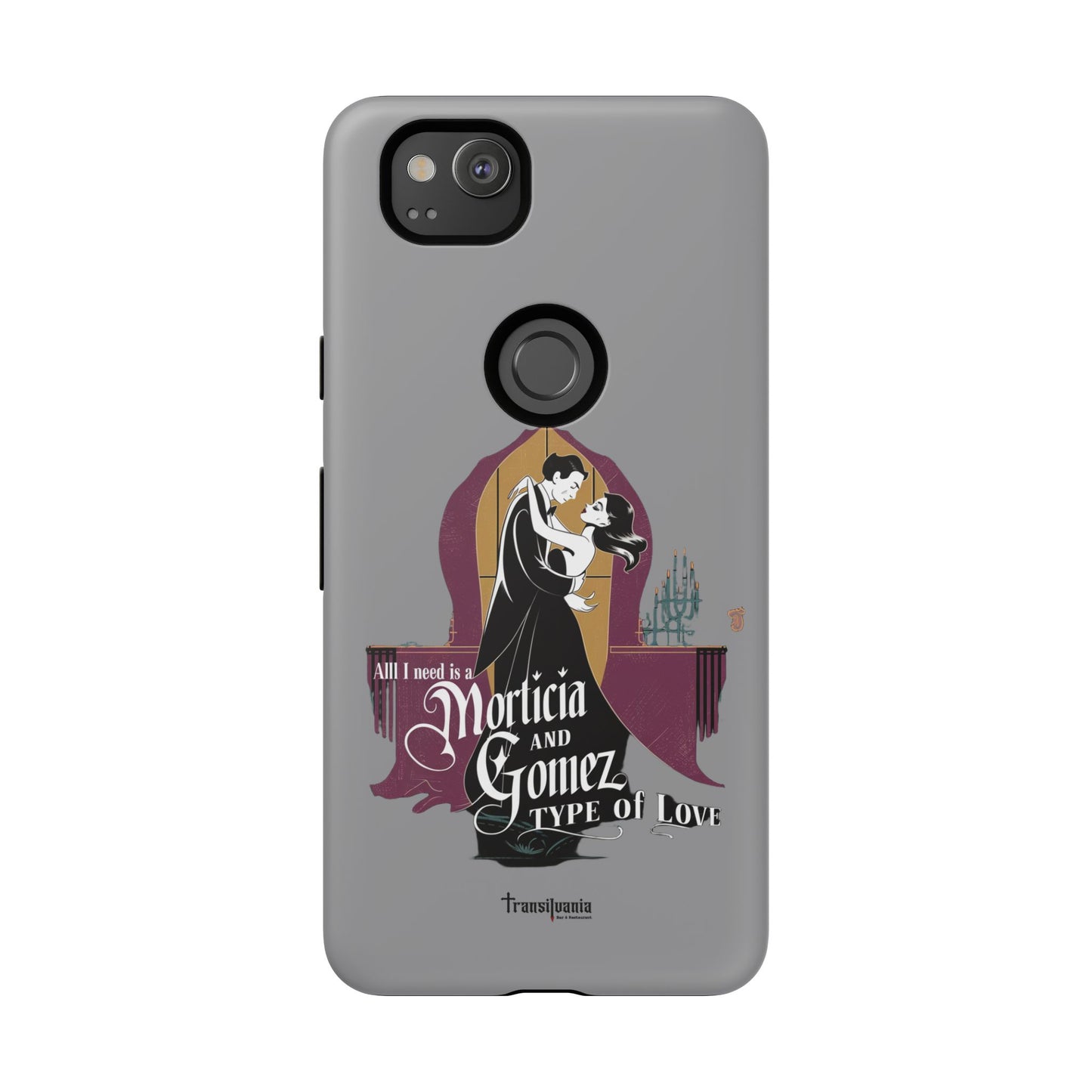 Morticia and Gomez Love Phone Case - Stylish Tough Protection with Gothic Charm