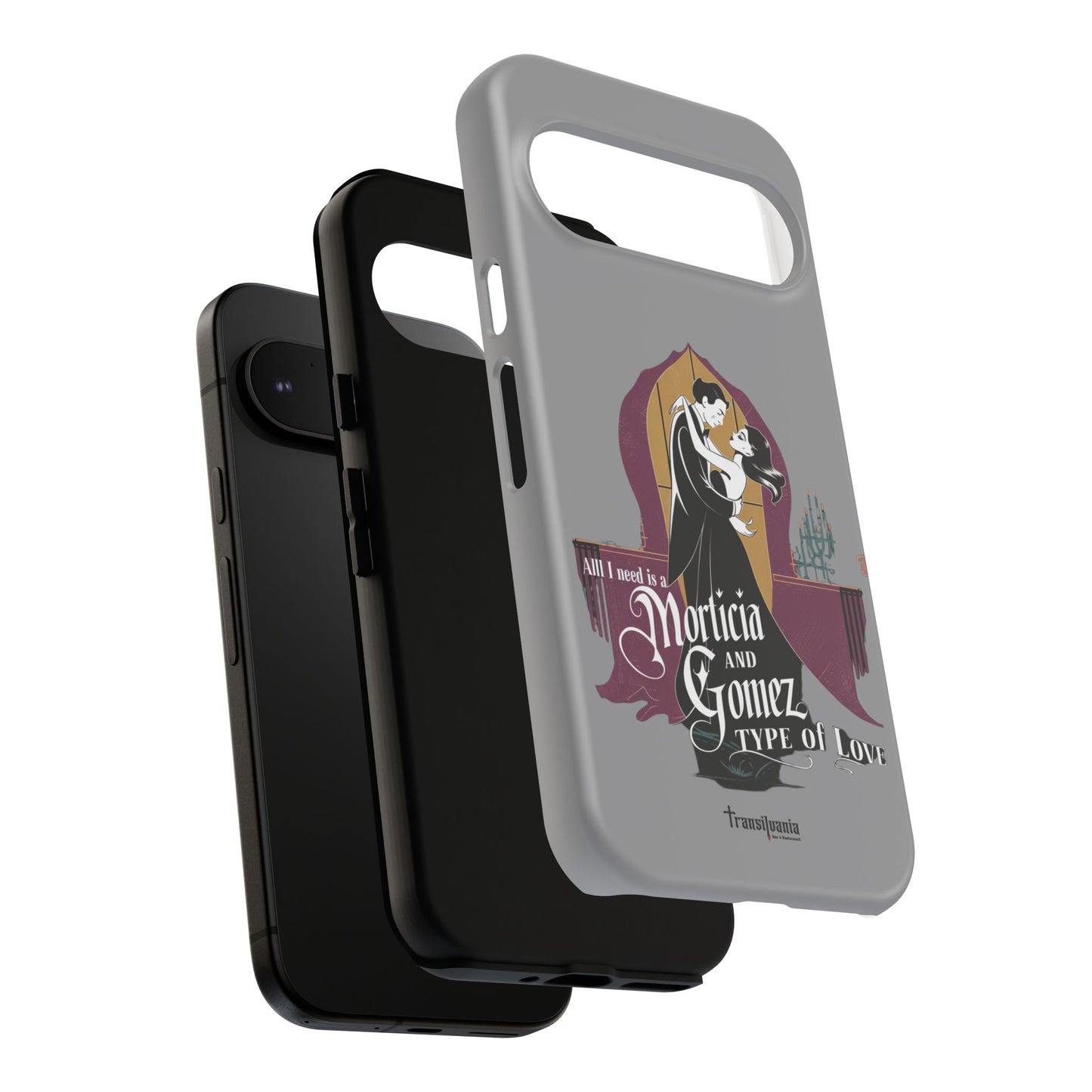 Morticia and Gomez Love Phone Case - Stylish Tough Protection with Gothic Charm