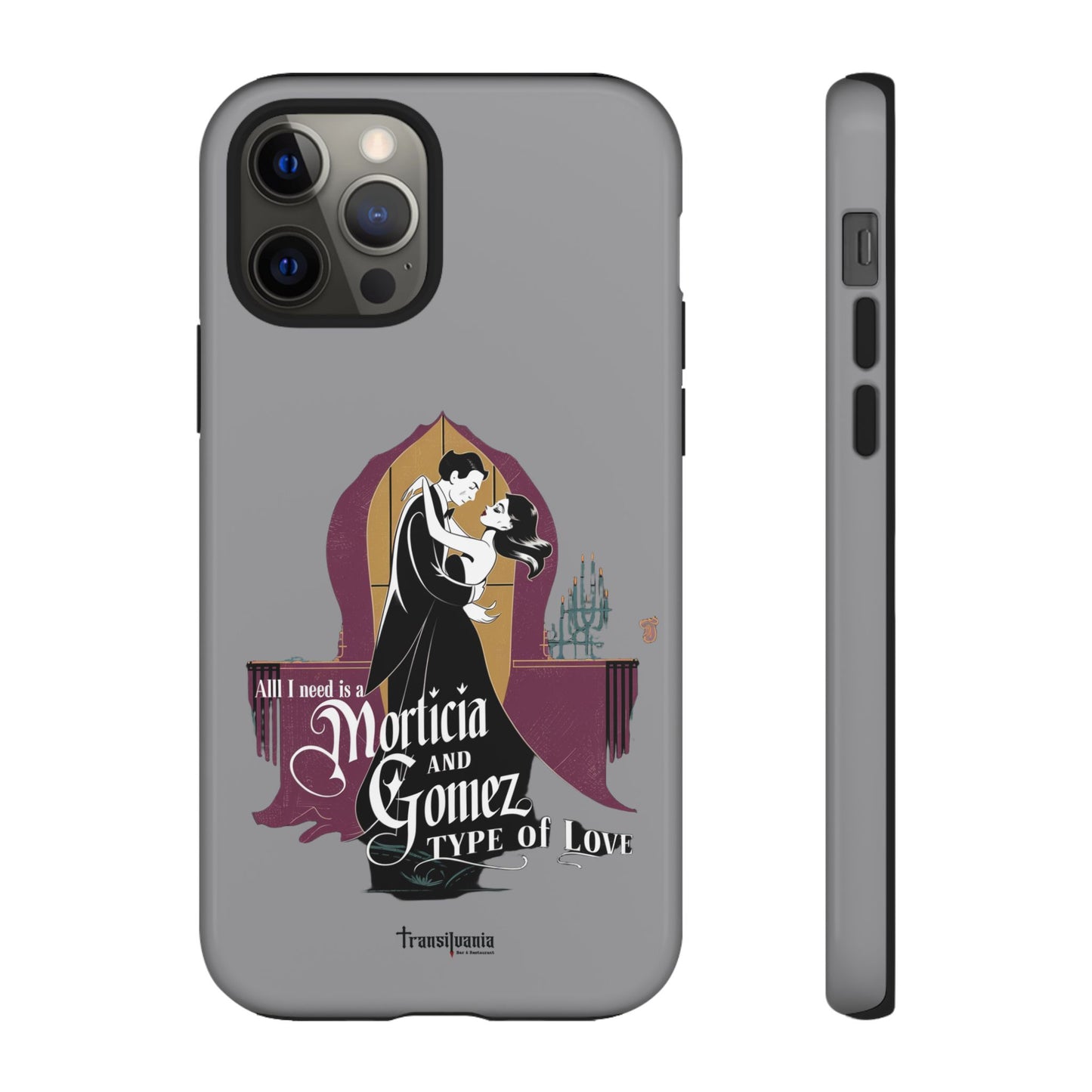 Morticia and Gomez Love Phone Case - Stylish Tough Protection with Gothic Charm