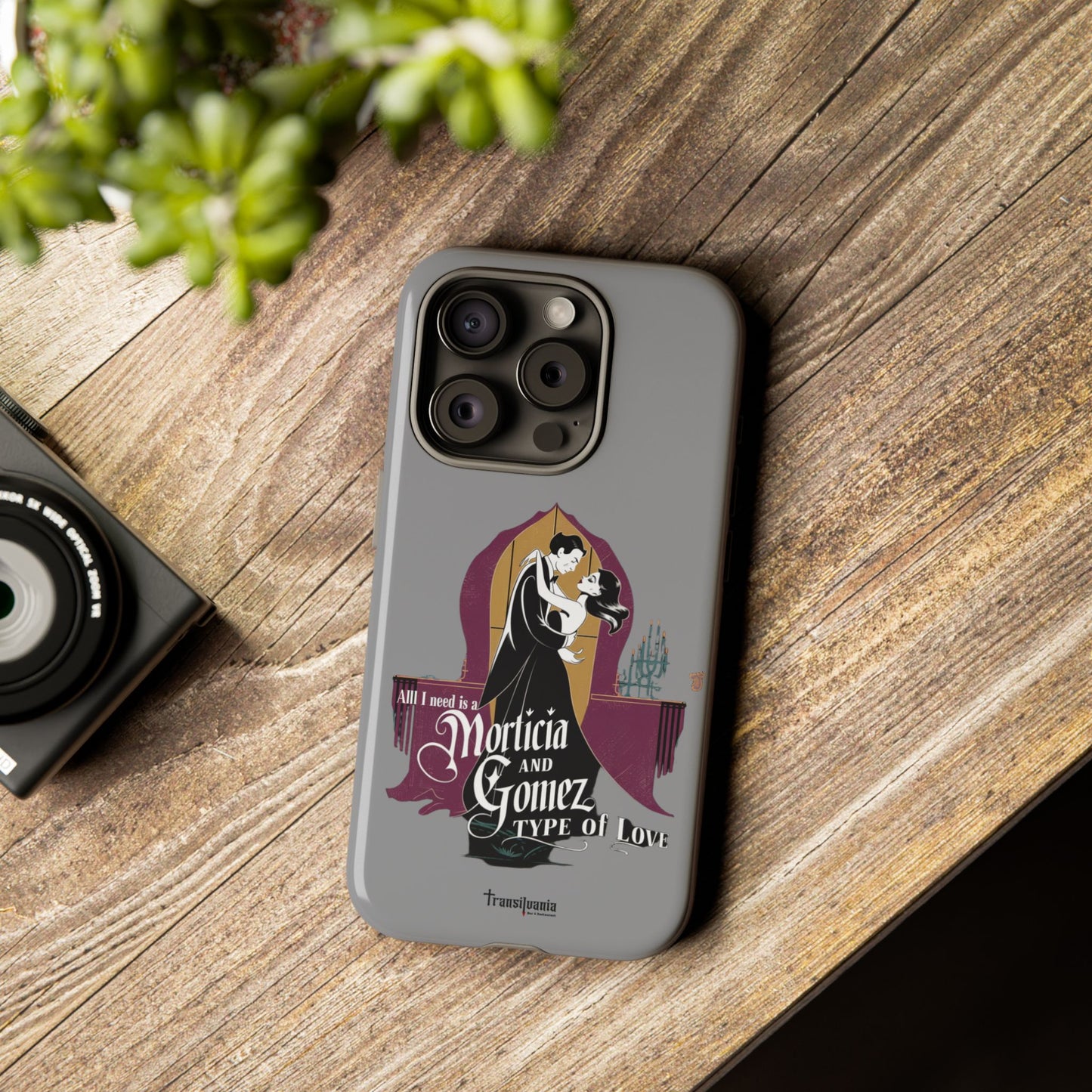 Morticia and Gomez Love Phone Case - Stylish Tough Protection with Gothic Charm