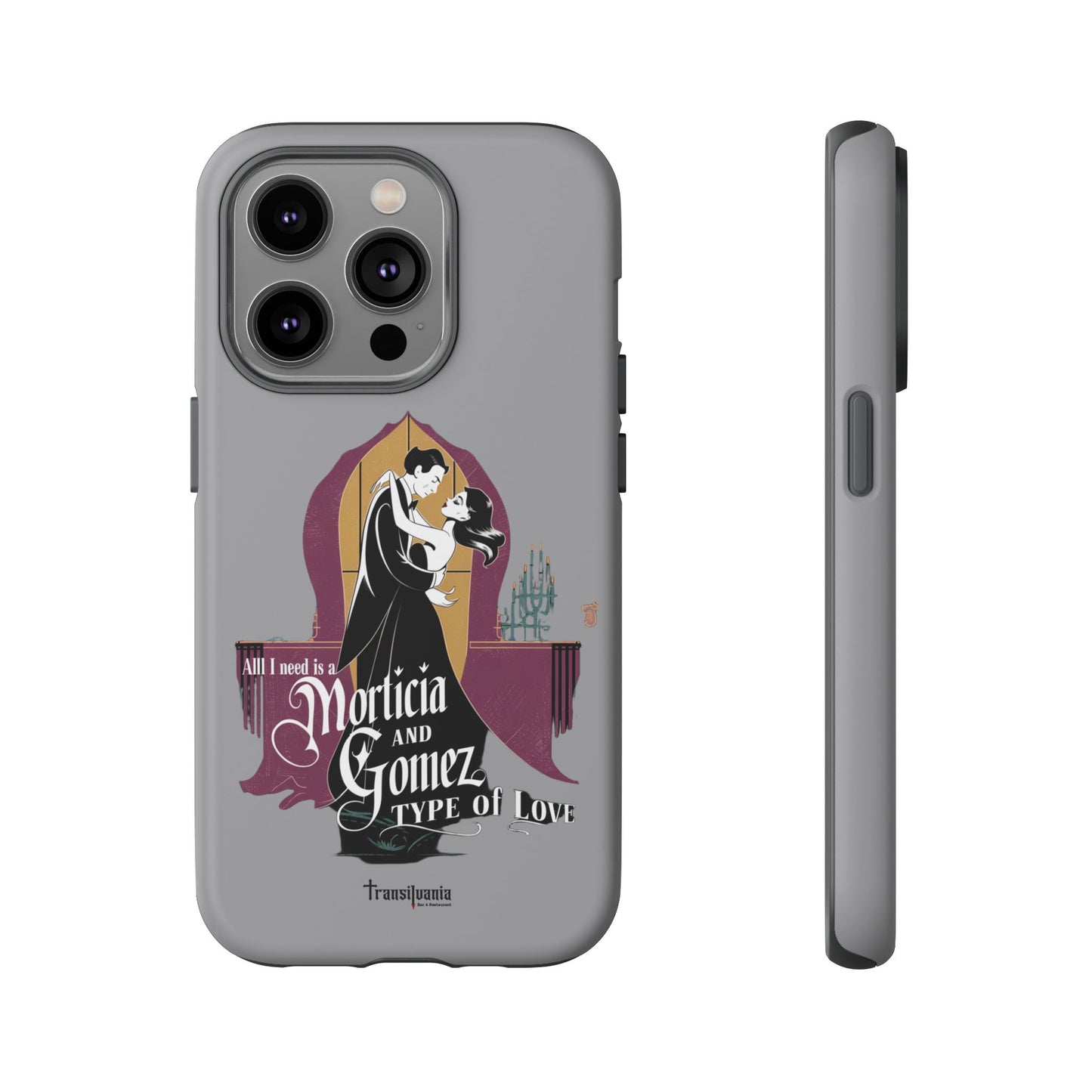 Morticia and Gomez Love Phone Case - Stylish Tough Protection with Gothic Charm