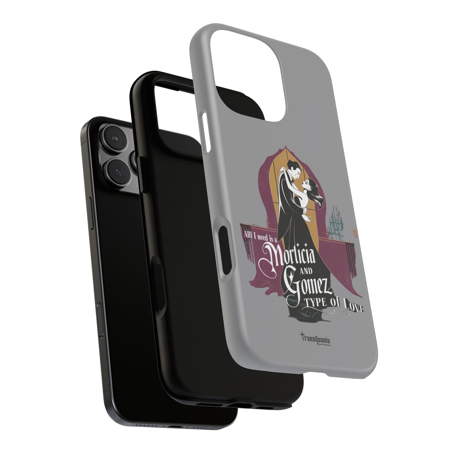 Morticia and Gomez Love Phone Case - Stylish Tough Protection with Gothic Charm