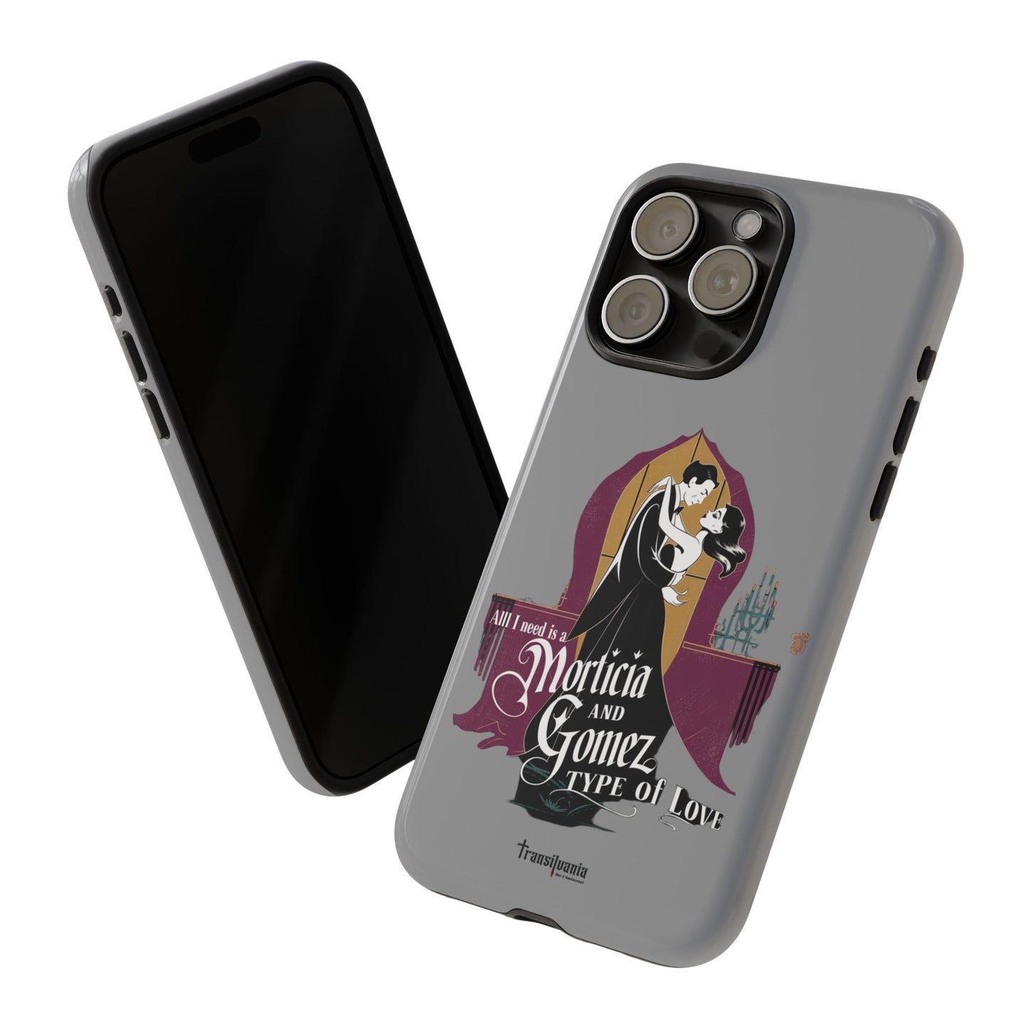 Morticia and Gomez Love Phone Case - Stylish Tough Protection with Gothic Charm