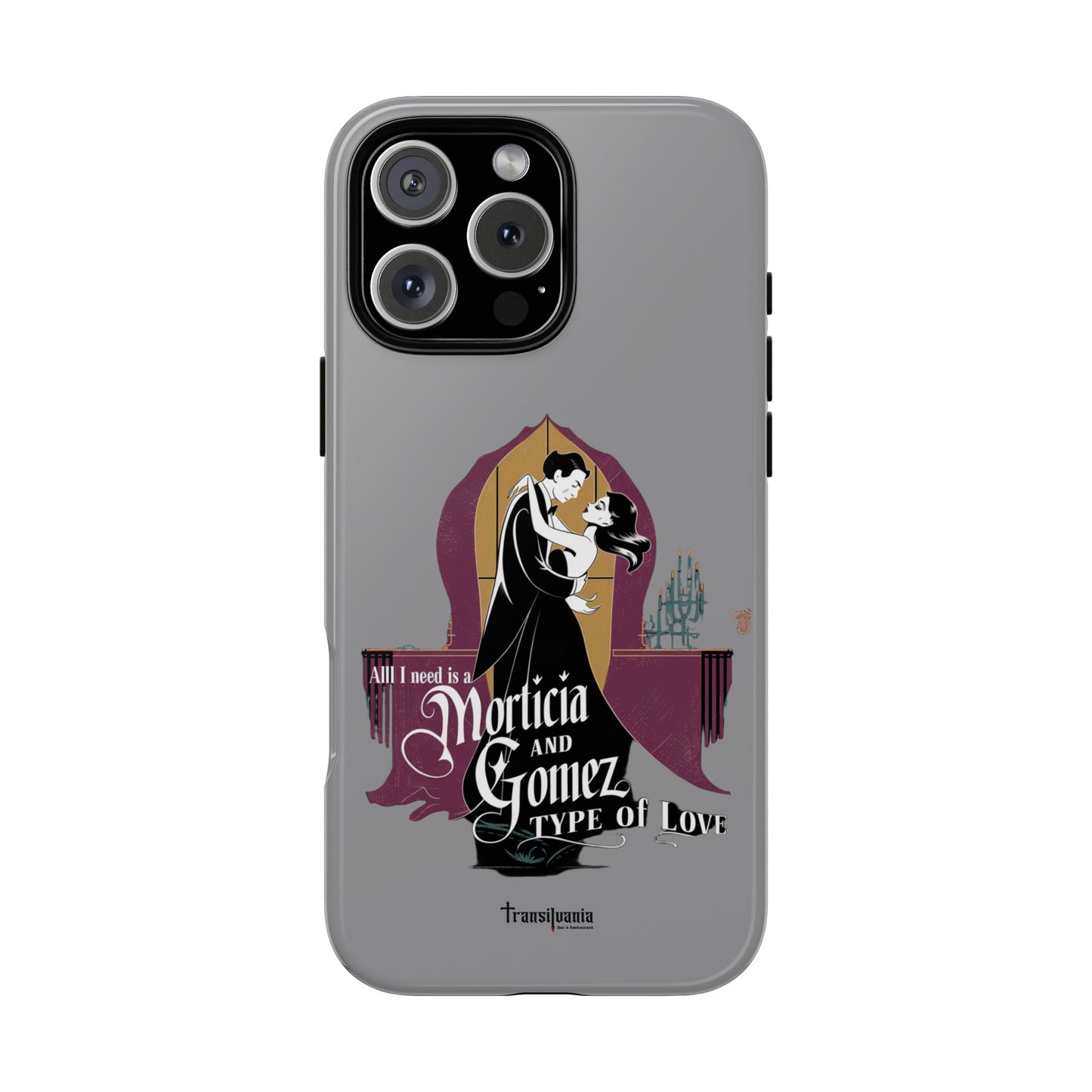 Morticia and Gomez Love Phone Case - Stylish Tough Protection with Gothic Charm