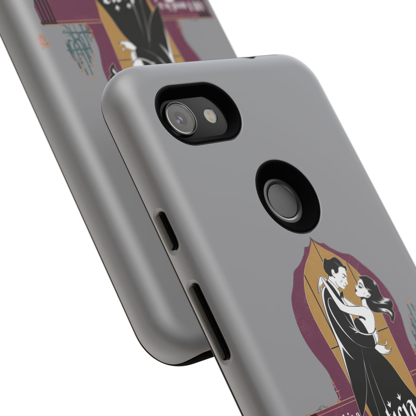 Morticia and Gomez Love Phone Case - Stylish Tough Protection with Gothic Charm