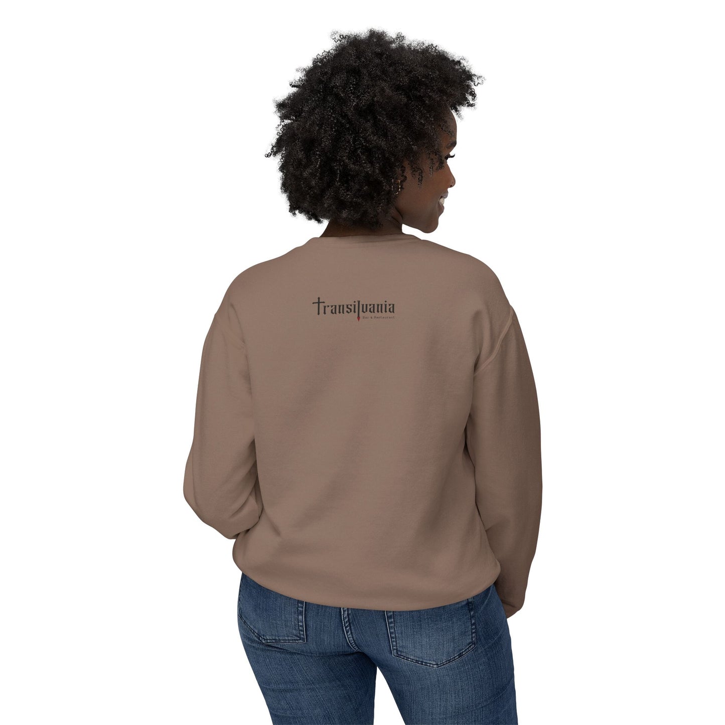 Unisex Halloween Vampire Crewneck Sweatshirt - 'Always Start Your Day with a Smile'