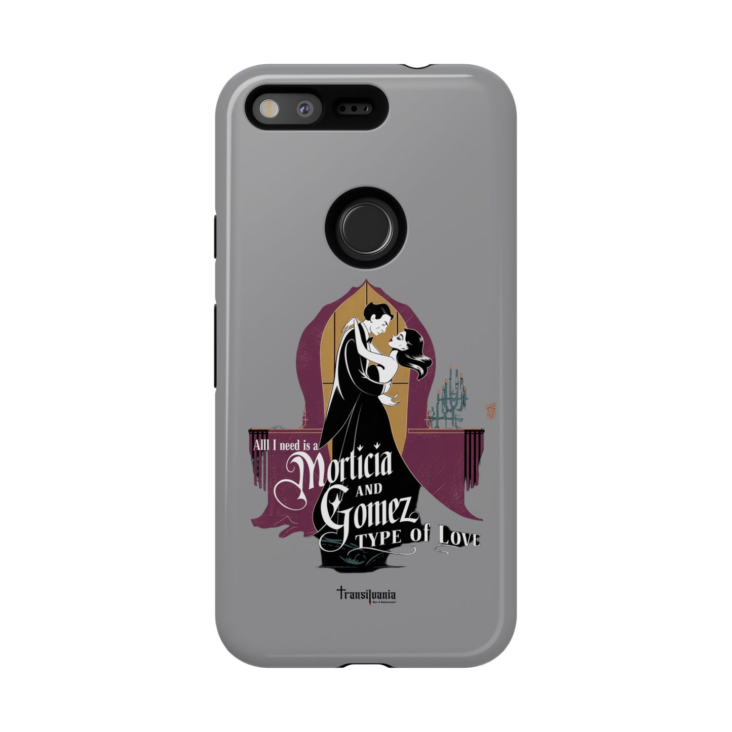 Morticia and Gomez Love Phone Case - Stylish Tough Protection with Gothic Charm