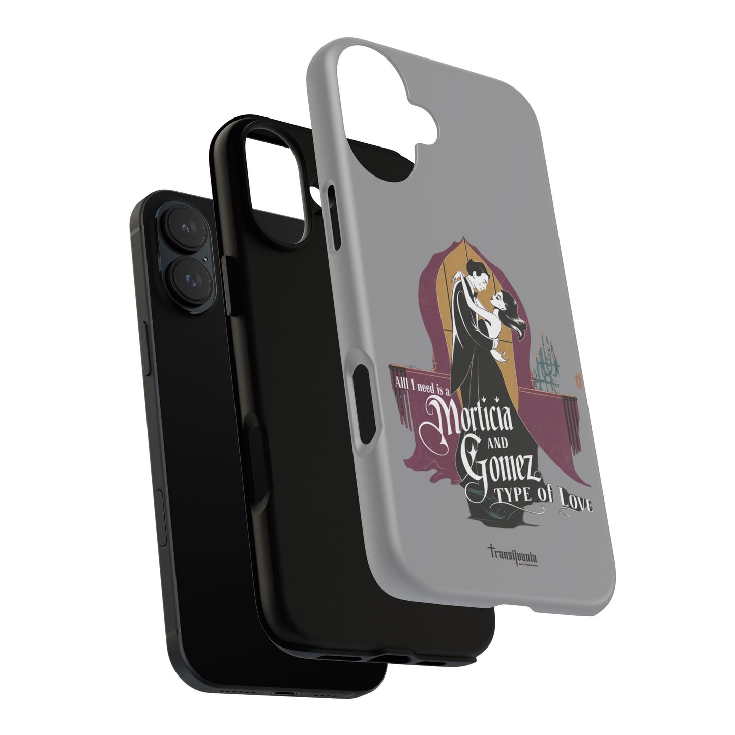 Morticia and Gomez Love Phone Case - Stylish Tough Protection with Gothic Charm