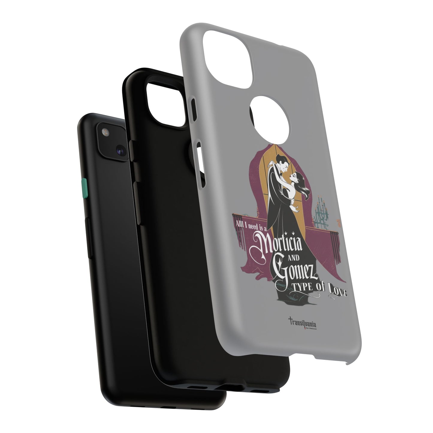 Morticia and Gomez Love Phone Case - Stylish Tough Protection with Gothic Charm